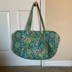 VERA BRADLEY Large Duffel Bag in Peacock Retired Pattern